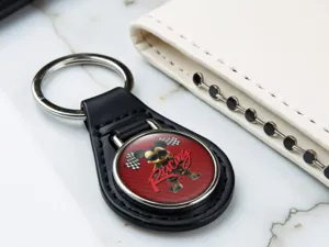 Personalised Leather Keychain Limited Style Gift Pro
